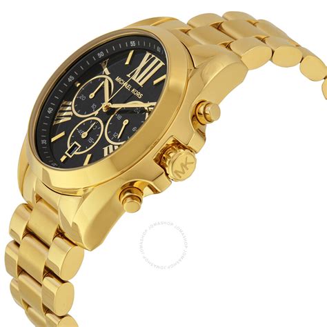 michael kors bradshaw black and gold|Michael Kors bradshaw chronograph.